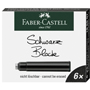 FABER-CASTELL RECAMBIO PLUMA CORTO NEGRO 6-PACK 185507